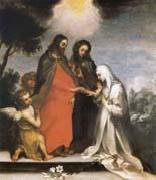 The marriage mistico of Holy Catalina of Sienna, Francesco Vanni